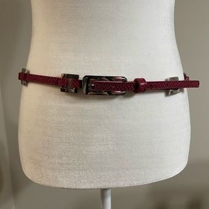 WHBM Pink Snakeskin Belt SZ M